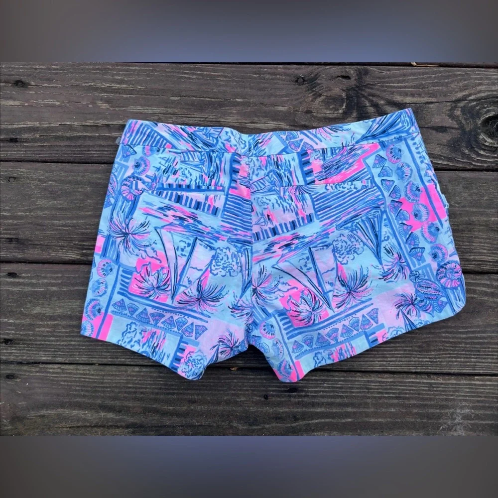 Lilly Pulitzer Adie Ruffle Pocket Stretch,Whisper Blue,Yeah Buoy Coastal|size:4 - Picture 6 of 16